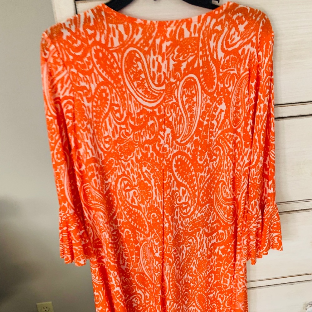 Women’s Orange & White Tunic Top Size 1x
